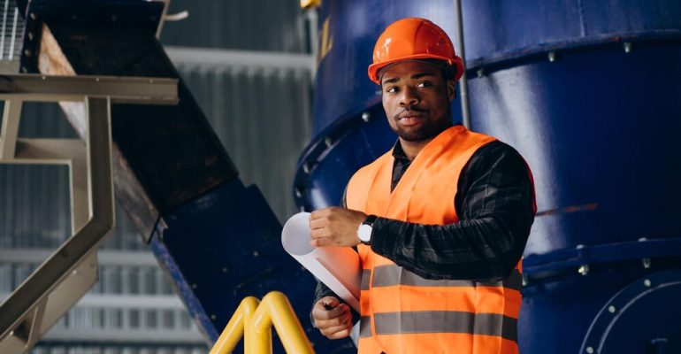 african-american-worker-standing-uniform-wearing-safety-hat-factory_1303-30614