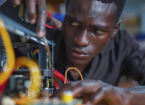 man-engaged-household-task