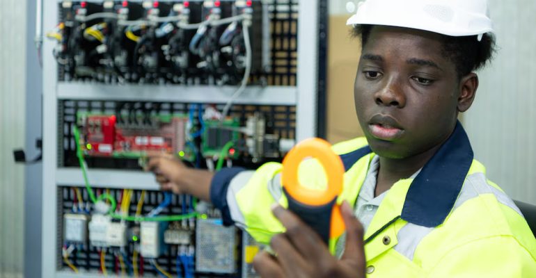portrait-technician-working-with-digital-multimeter-test-electrical-system_159755-11474